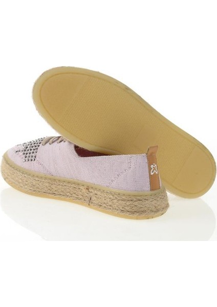 Casual Ayakkabı Pembe Taşlı Tekstil