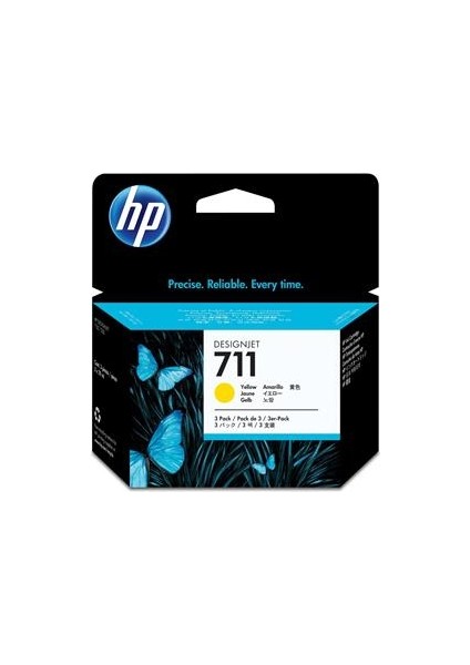 711 Cz136A Sarı Kartuş 3Lü Paket T120 / T520