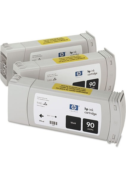 90 C5095A Siyah Kartuş 3Lü Paket Designjet 4000 / 4500 / 4520