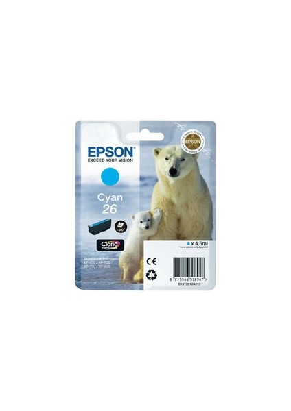 26 T261240 Mavi Kartuş Xp-600 / Xp-700 / Xp-800