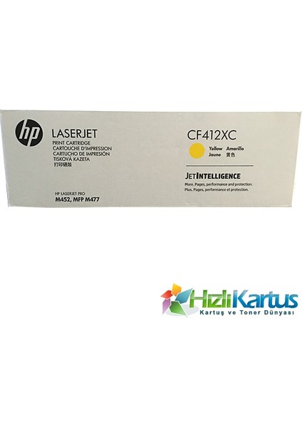 Cf412Xc (410X) Sarı Toner Yüksek Kap. M452 / M477