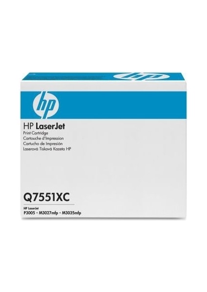 Q7551Xc (51X) Siyah Toner (Özel Sözleşme Ürünü)-Hp 3005/3027/3035