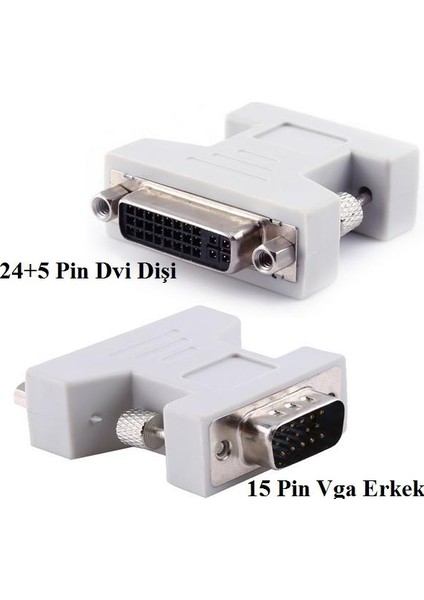 4869 Vga Dvi 24+5 Çevirici Dönüştürücü Adaptör