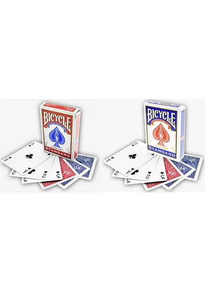 Standart Poker İskambil Oyun Kağıdı (4 Tarafı Yazılı Oyun Kartı 2 Paket)