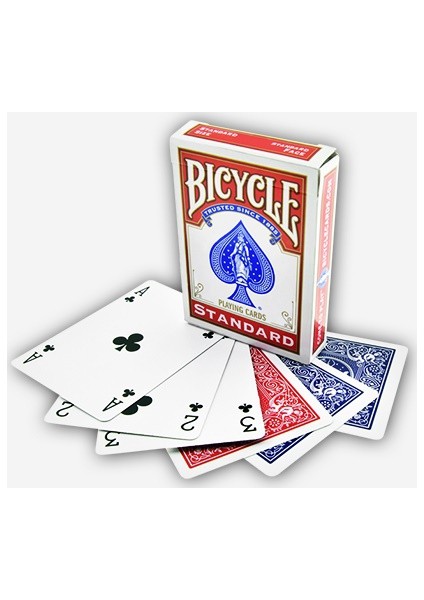 Bicycle Standart Poker İskambil Oyun Kağıdı (4 Tarafı Yazılı Oyun Kartı Kırmızı)