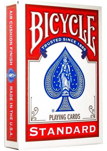 Bicycle Standart Poker İskambil Oyun Kağıdı (4 Tarafı Yazılı Oyun Kartı Kırmızı)