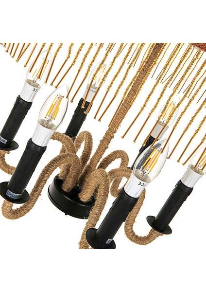 Candle Ahşap Sarkıt Avize