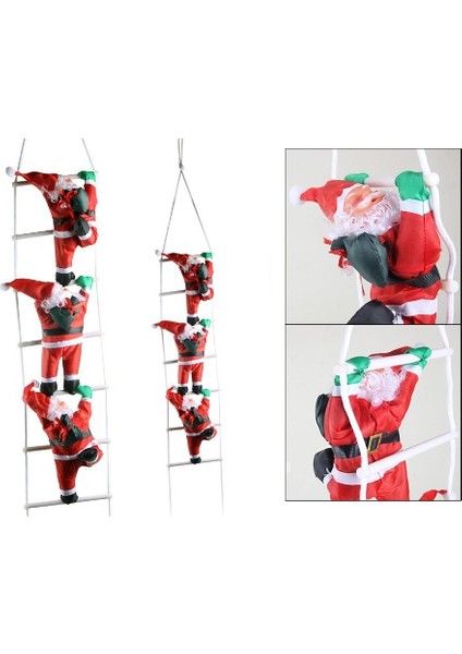 Merdivene Tırmanan Üçlü Noel Baba modelleri