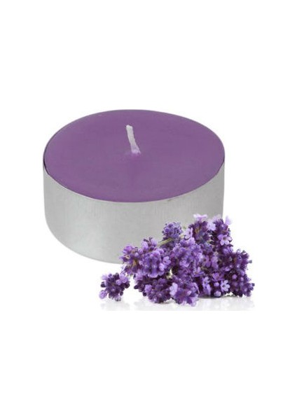 100 lü Tealight Mum - Mor