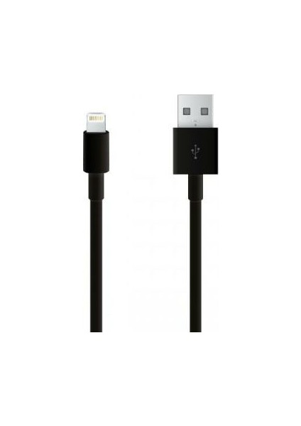 Renkli iPhone Uyumlu 5 5S 6 6S USB Data Kablosu - Siyah