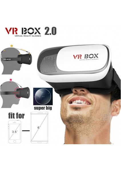 VR Box 2.0 Google Cardboard Sanal Gerçeklik VR Gözlüğü