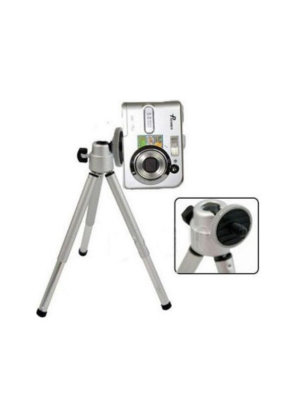 Mini Teleskopik Tripod + Telefon Başlığı Hediyeli