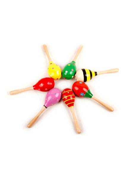 Renkli Ahşap Marakas