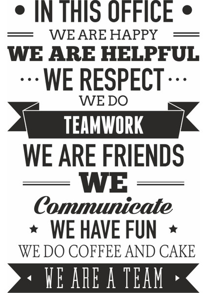 In This Office Duvar Sticker