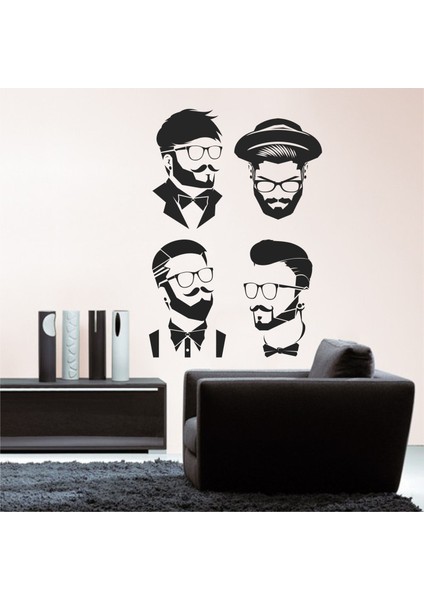 Men Heads Duvar Sticker