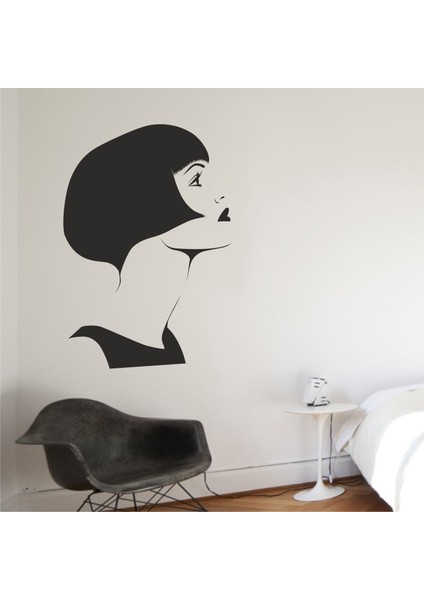 Vintage Woman Head Duvar Sticker