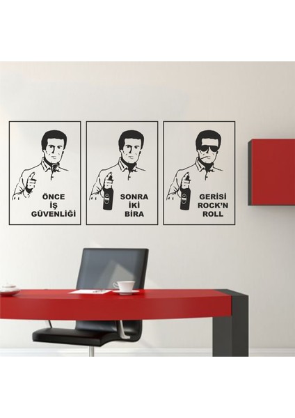 Önce İş Güvenliği Duvar Sticker