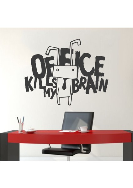Office Kills My Brain Duvar Sticker