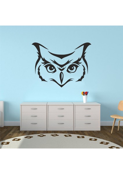 Tribal Owl Head Duvar Sticker