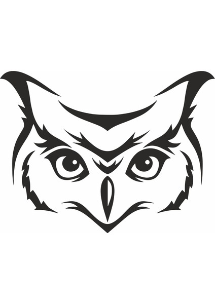 Tribal Owl Head Duvar Sticker fiyatları