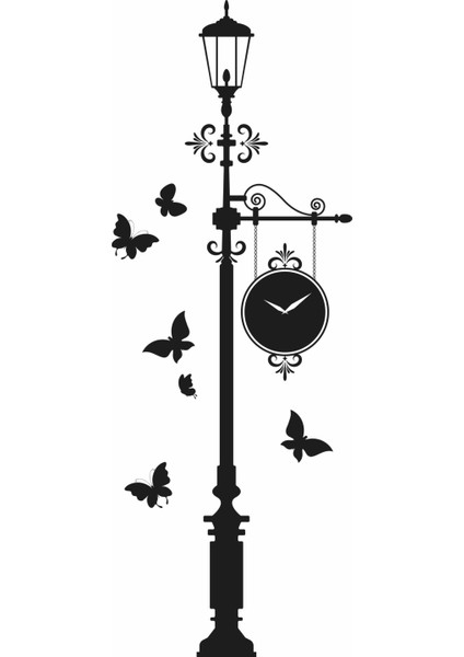 Street Clock Duvar Sticker