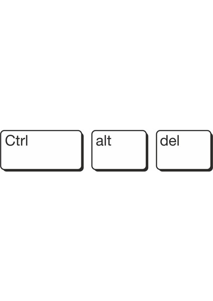 Ctrl + Alt + Del Duvar Sticker