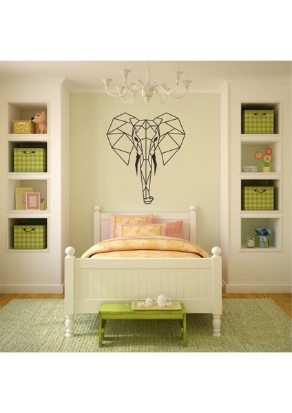 Minimalist Elephant Head Duvar Sticker
