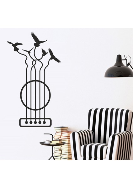 Guitar Birds Duvar Sticker