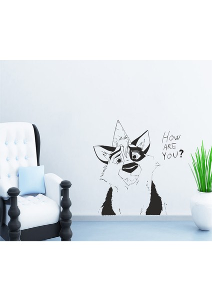 Cute Dog Duvar Sticker