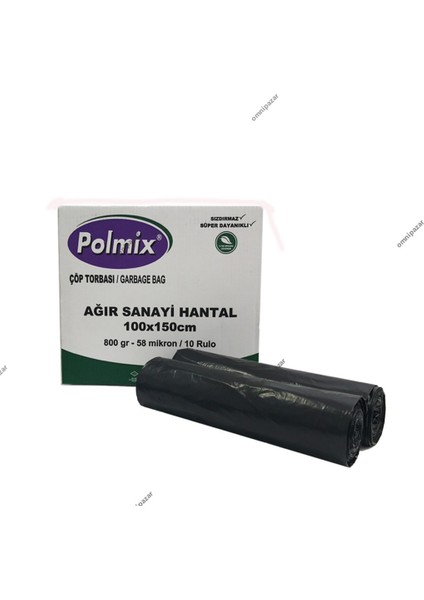 Ağır Hantal Çöp Torbası 100 X 150 800 Gr Siyah