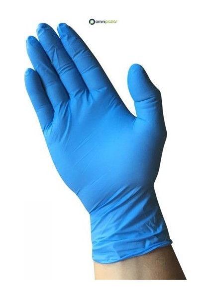 Nitril Pudrasız Eldiveni Mavi Small 10 Paket