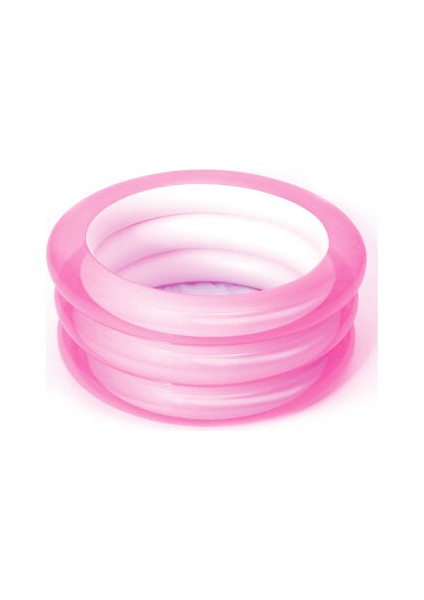 şişme Bebek Havuzu 3 Halkalı Pembe 70Cm X 30Cm 51033