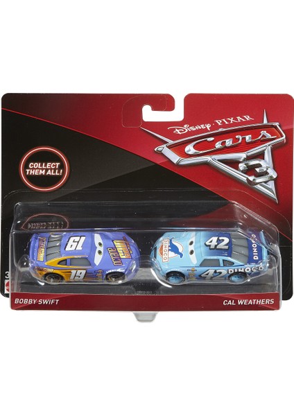 Cars 3 Bobby Swift Cal Weathers Karakter 2'li Araç Seti