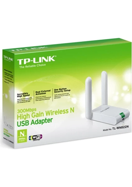 Tl-Wn822N 300Mbps Wi-Fi 2X3Dbi Usb Adaptör