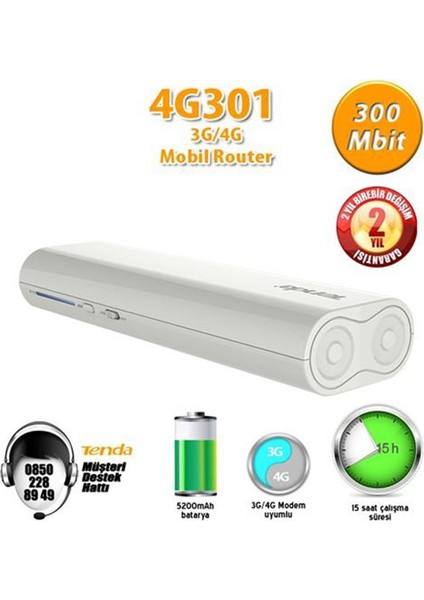 4G301 1Port Wifi-N 300Mbps 3G/4G Router