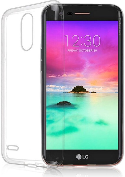 LG K10 2017 Ultra İnce Silikon Kılıf+Tempered Glass