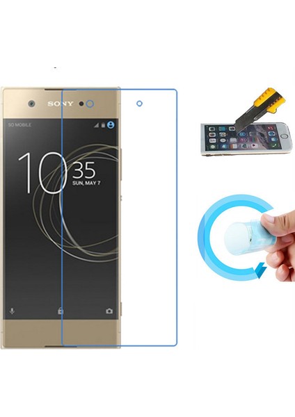 Sony Xperia XA1 ince 0.2 mm Silikon+Nano Glass