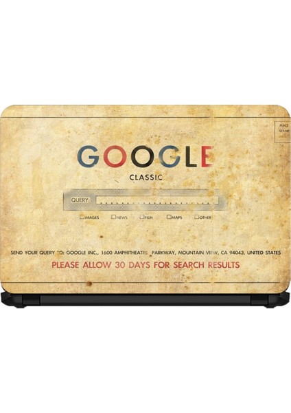 15.6 Inc Notebook Sticker Klasik Google Arama Motoru