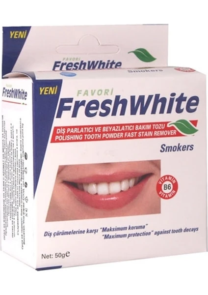 Fresh White Diş Tozu Smokers 50 Gr.