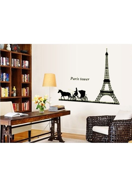 Karanlıkta Parlayan Fosforlu Eiffel Eyfel Kulesi Ev Dekorasyonu PVC Duvar Sticker Dekor modelleri
