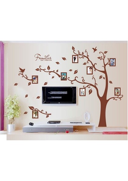 Ev Dekorasyonu Fotoğraf Çerçeveli XL Dev Ağaç Kendinden Yapışkanlı PVC Sticker Duvar Dekor fiyatları