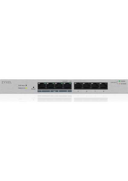 GS1200-8HP 8-Port POE 10/100/1000Mbps Tak-Kullan QoS 60W Toplam Güç Destekli Web-Yönetilebilir Güçten Tasarruflu Gigabit Switch