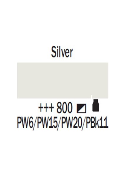 Amsterdam (Metalik) Akrilik Boya 120 Ml 800 Silver