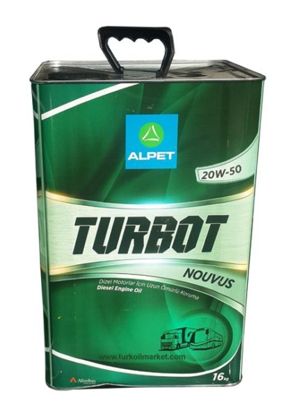 Turbot Nouvus 20W-50 16 Litre Motor Yağı ( Üretim Yılı :2021 )
