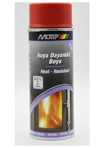 Yüksek Isıya Dayanıklı Kırmızı Boya 300 C - 400 ml