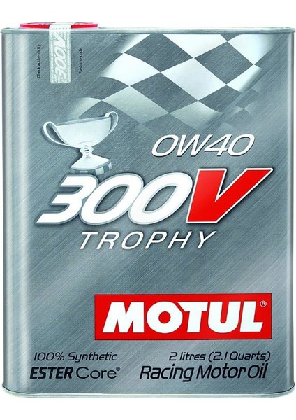 300V Trophy 0W-40 2 litre Motor Yağı ( Üretim Yılı: 2022 )