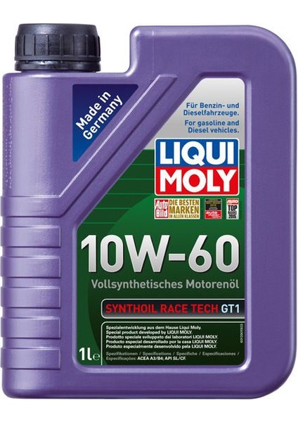 Liqui Moly Synthoil Race Tech GT1 10W-60 1 Litre Motor Yağı ( Üretim Yılı: 2023 )