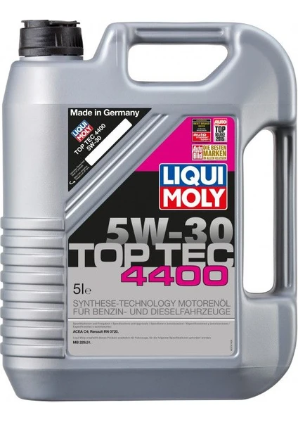 Liqui Moly Top Tec 4400 5W-30 5 Litre Motor Yağı (Üretim Yılı: 2024)