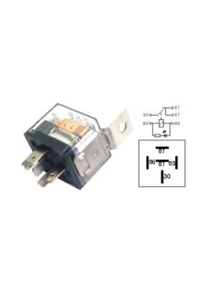 ROLE ŞEFFAF LEDLI 12V 5 PIN CIFT VR4520