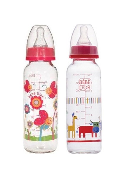 %0 BPA Desenli Cam Biberon 250 ml